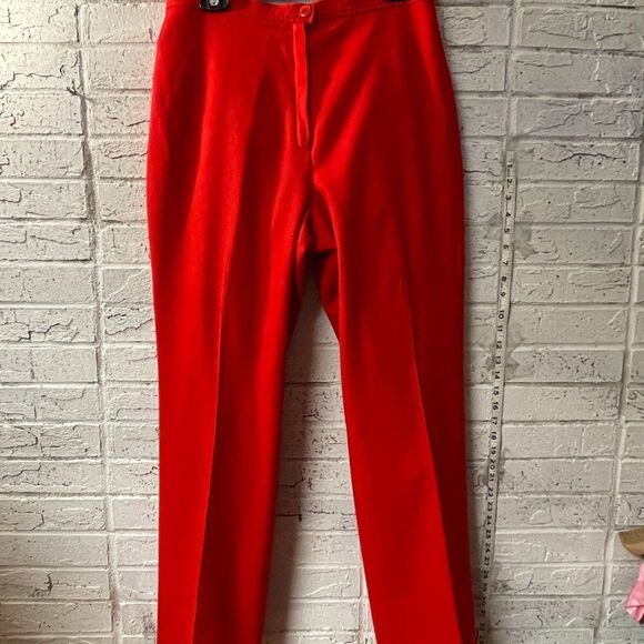 Vintage Pendleton Knockabouts Red Wool Pant Suit – 60s Mod Power Suit Plus Size - Picture 11 of 16